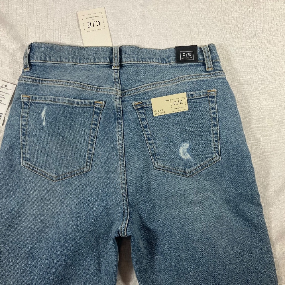 NWT Current/Elliott Original Boyfriend Sunny Destructed Jeans, Size 25 - Picture 7 of 14